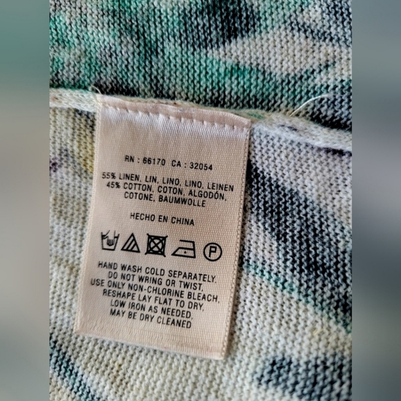 Moth by Anthropologie Women's Linen/Cotton Floral Cardigan with Belt XS - Picture 6 of 16